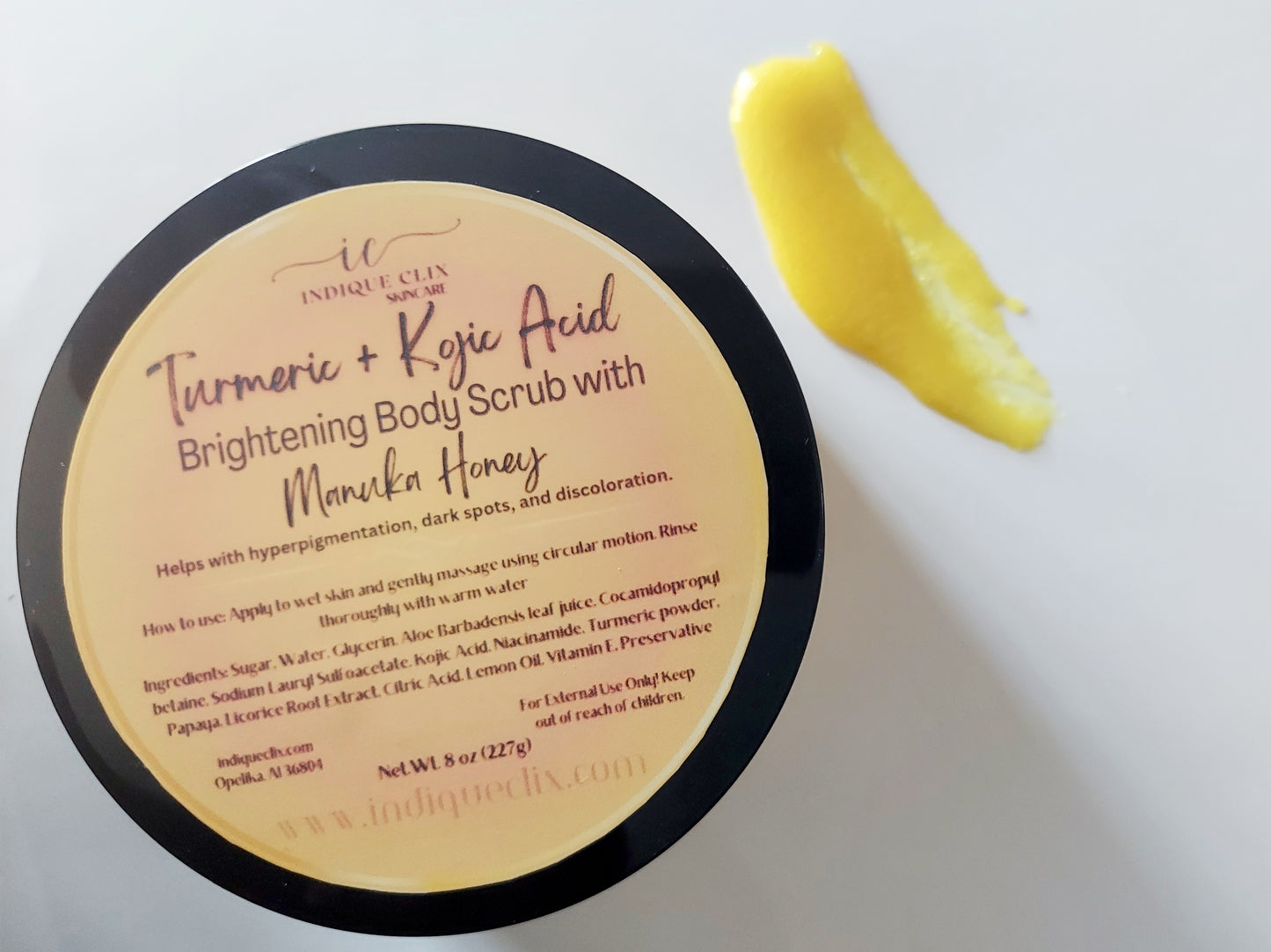 Turmeric & Kojic Brightening Body Scrub with Manuka Honey